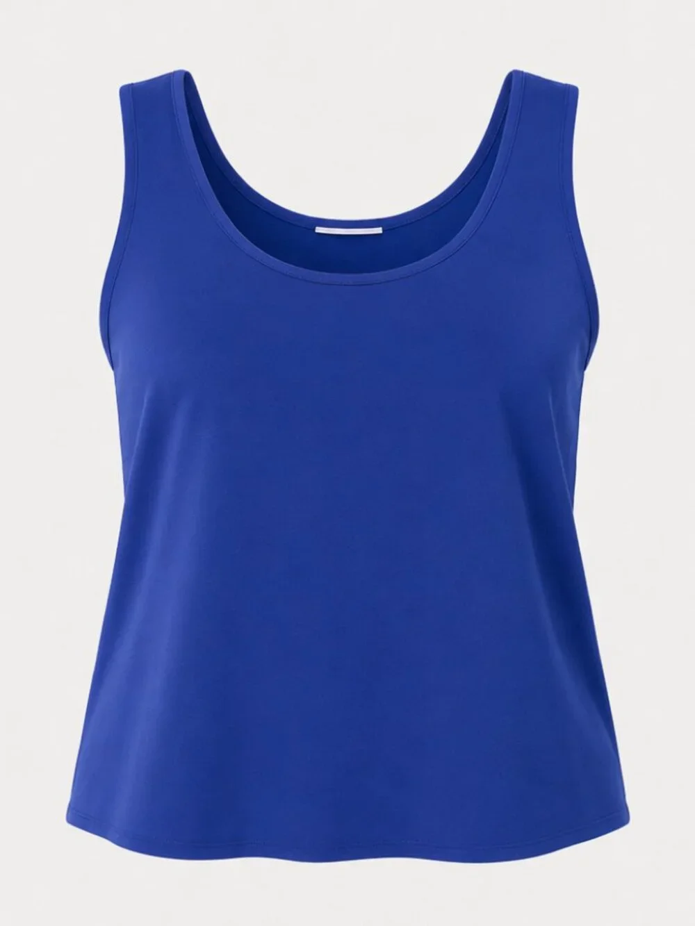 Chico's Stretchy Royal Cobalt Blue Fitted Sleeveless Scoop Neck Tank Size 2 M/L